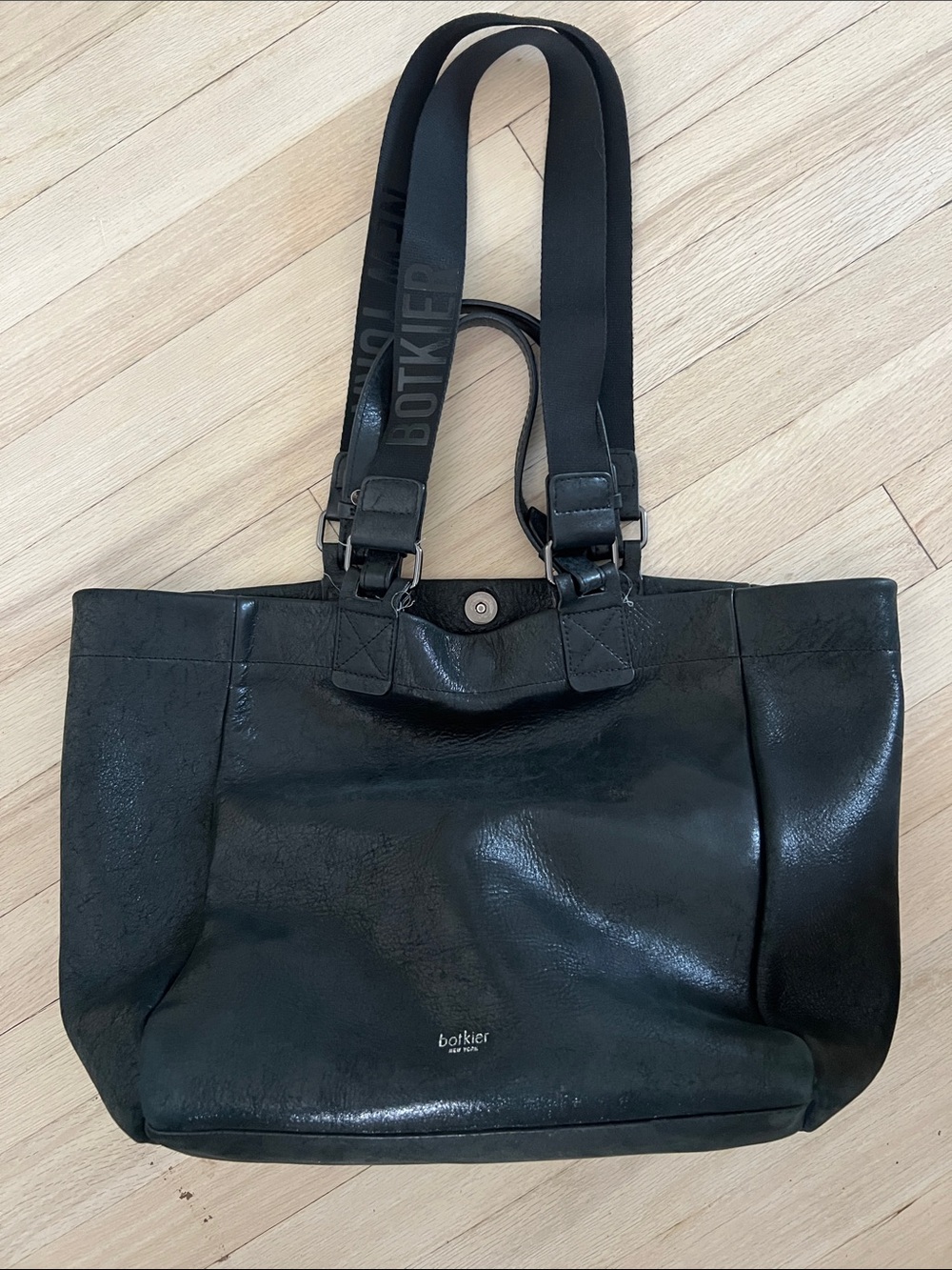 BOTKIER black soft bag GUC roomy and good condition .